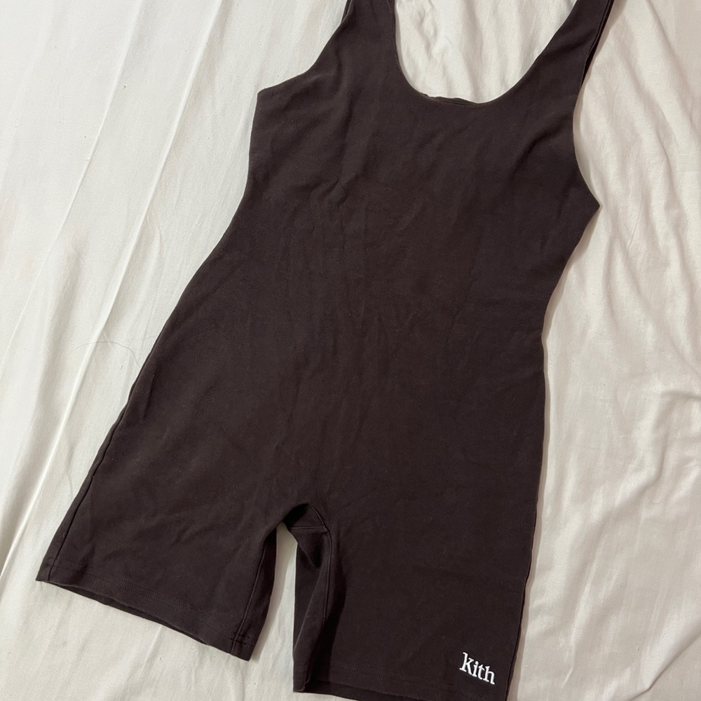 Kith Black Sleeveless Ribbed Romper